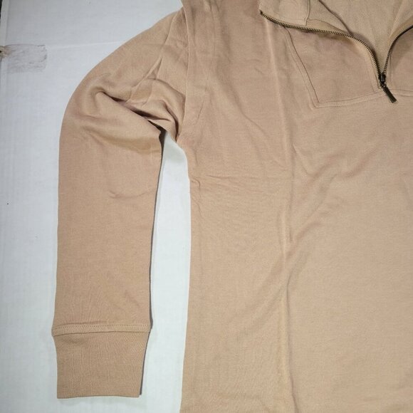 Laurie Felt LA Tan Women Half-Zip Cotton Bambo Blend Pullover Sweatshirt Size XS - Picture 8 of 9
